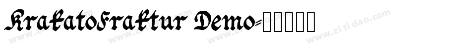 KrakatoFraktur Demo字体转换